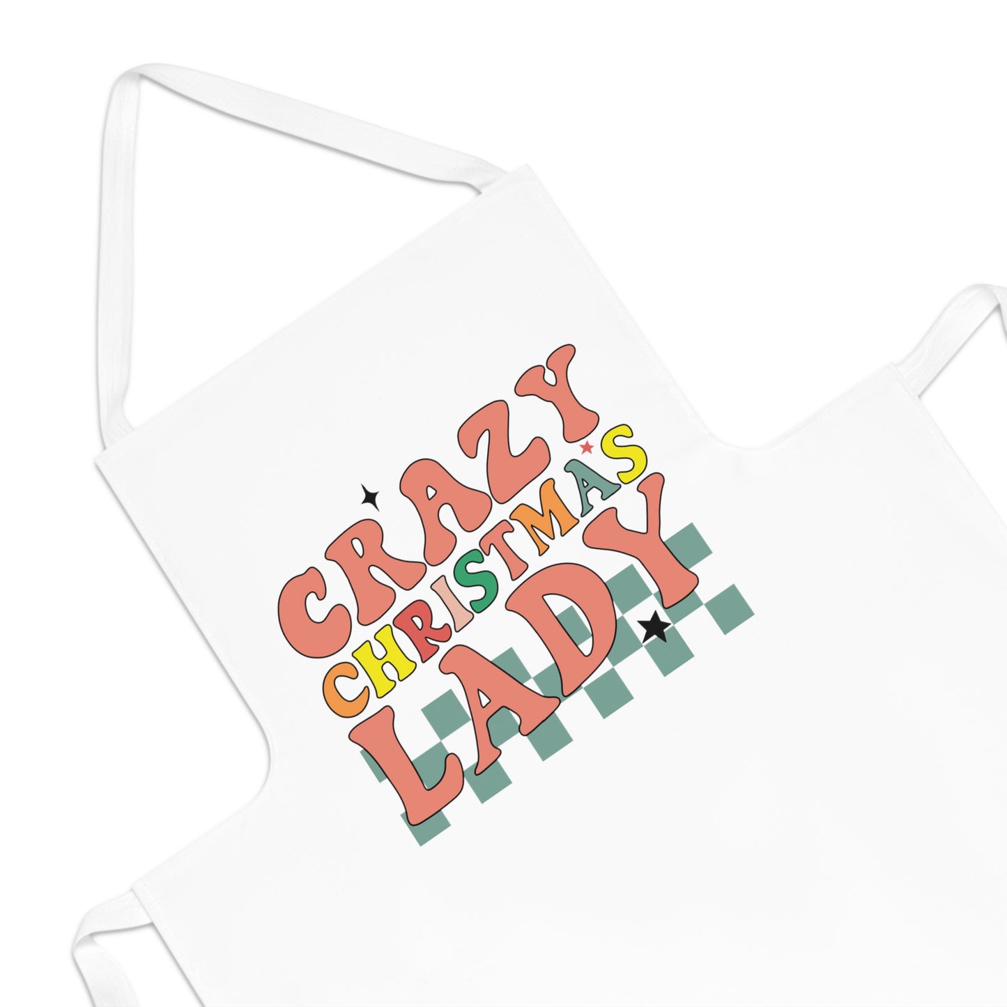 Crazy Christmas Lady Christmas Apron