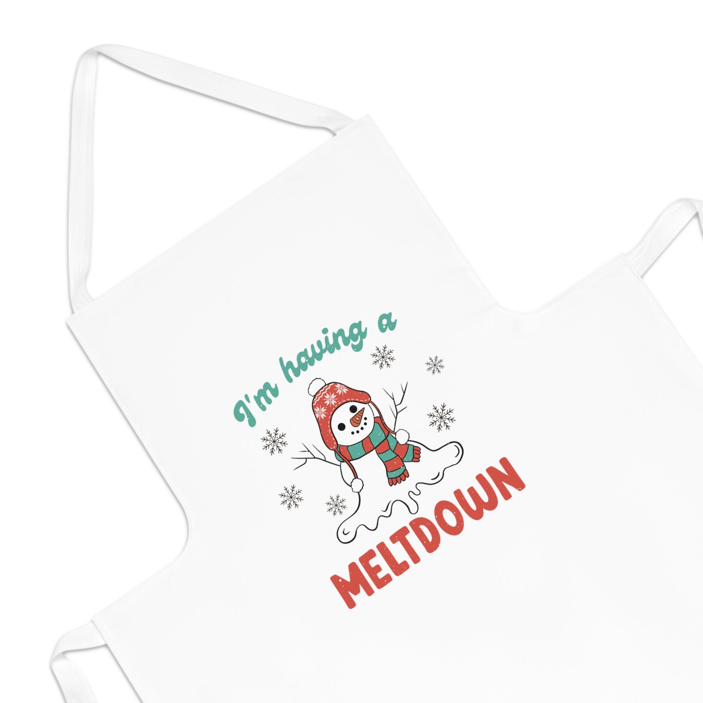 I'm Having a Meltdown Snowman Christmas Apron