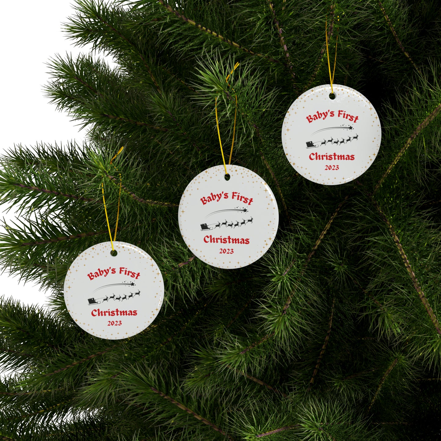 Baby's First Christmas Ceramic Ornament