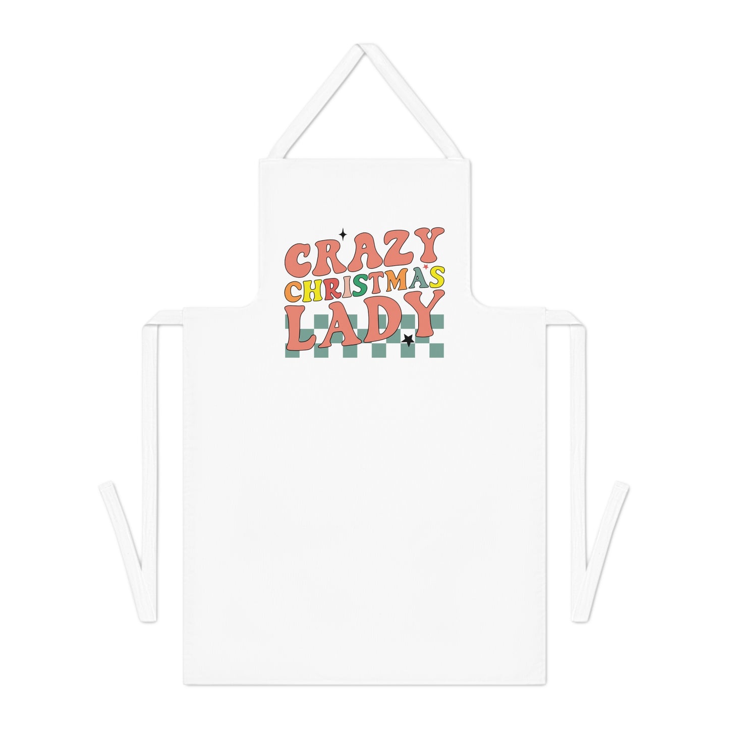 Crazy Christmas Lady Christmas Apron