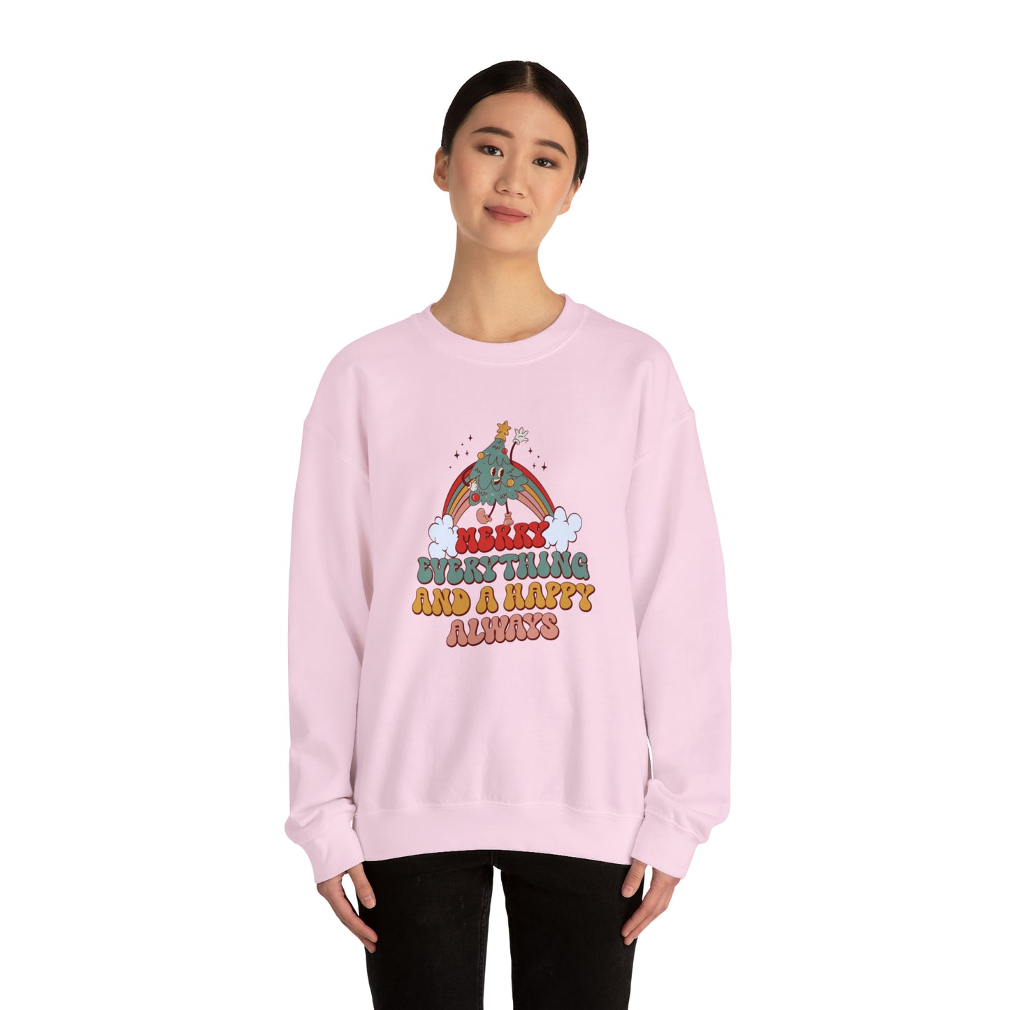 Merry Everything and a Happy Always Christmas Sweatshirt | Matching Christmas Jumpers | Xmas Gift | Christmas Sweater, Fun, Unique, Quirky