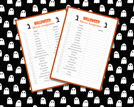 Halloween Movie Anagrams Quiz