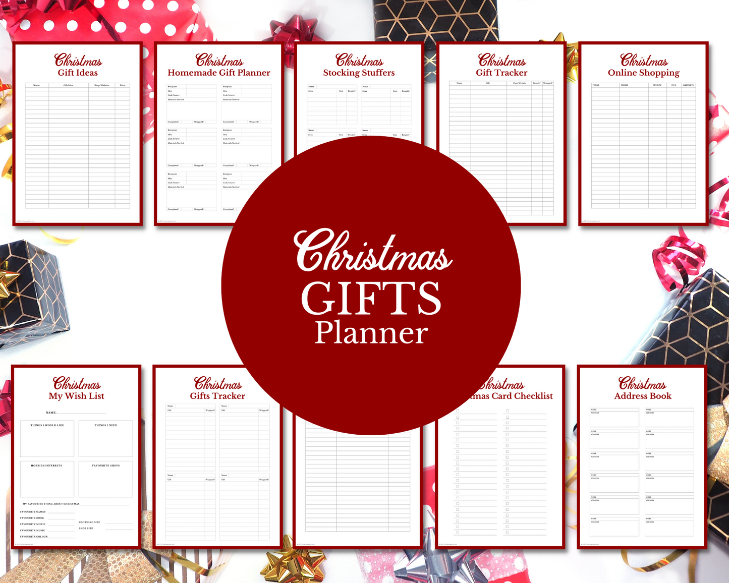 Christmas GIFTS Planner | 10 pages