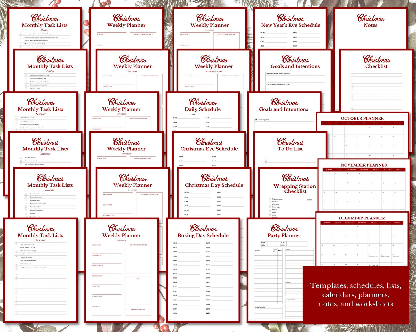 Christmas ORGANISATION Planner | 29 pages