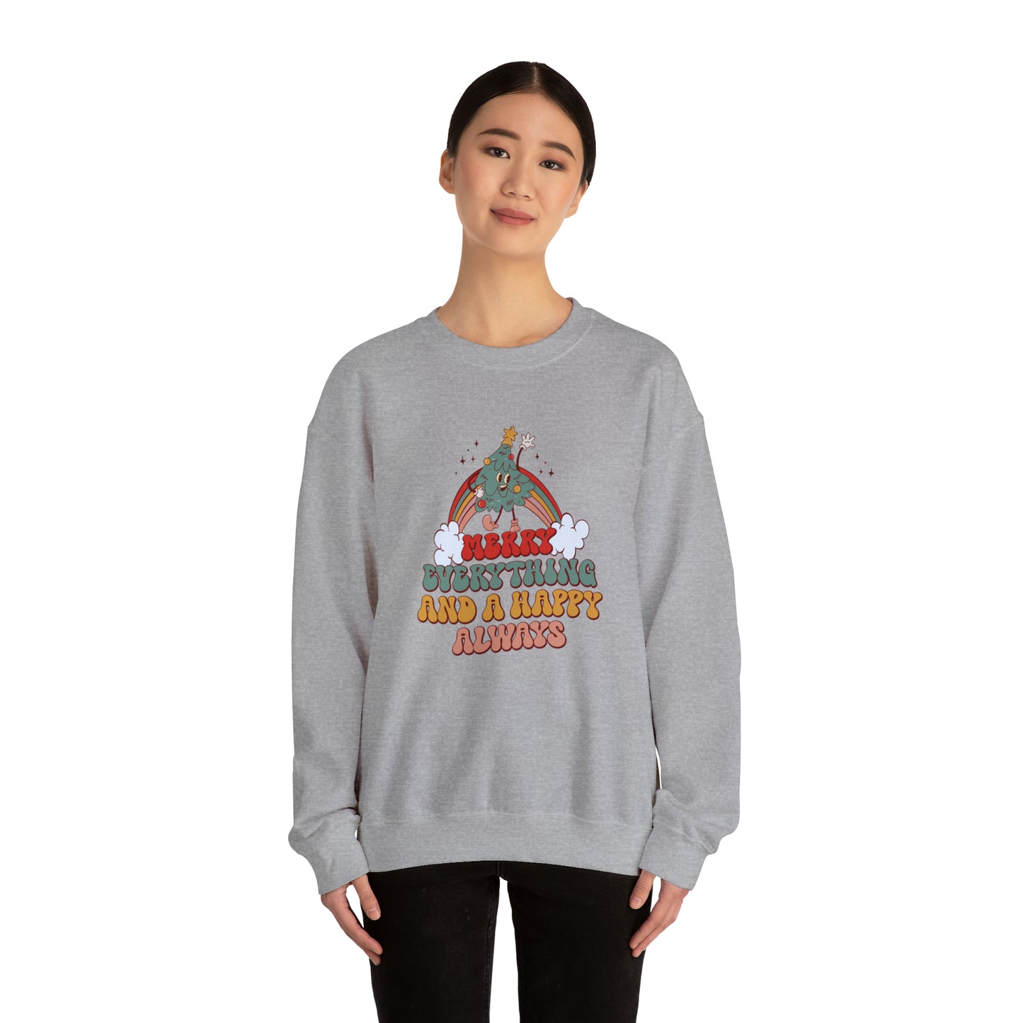 Merry Everything and a Happy Always Christmas Sweatshirt | Matching Christmas Jumpers | Xmas Gift | Christmas Sweater, Fun, Unique, Quirky