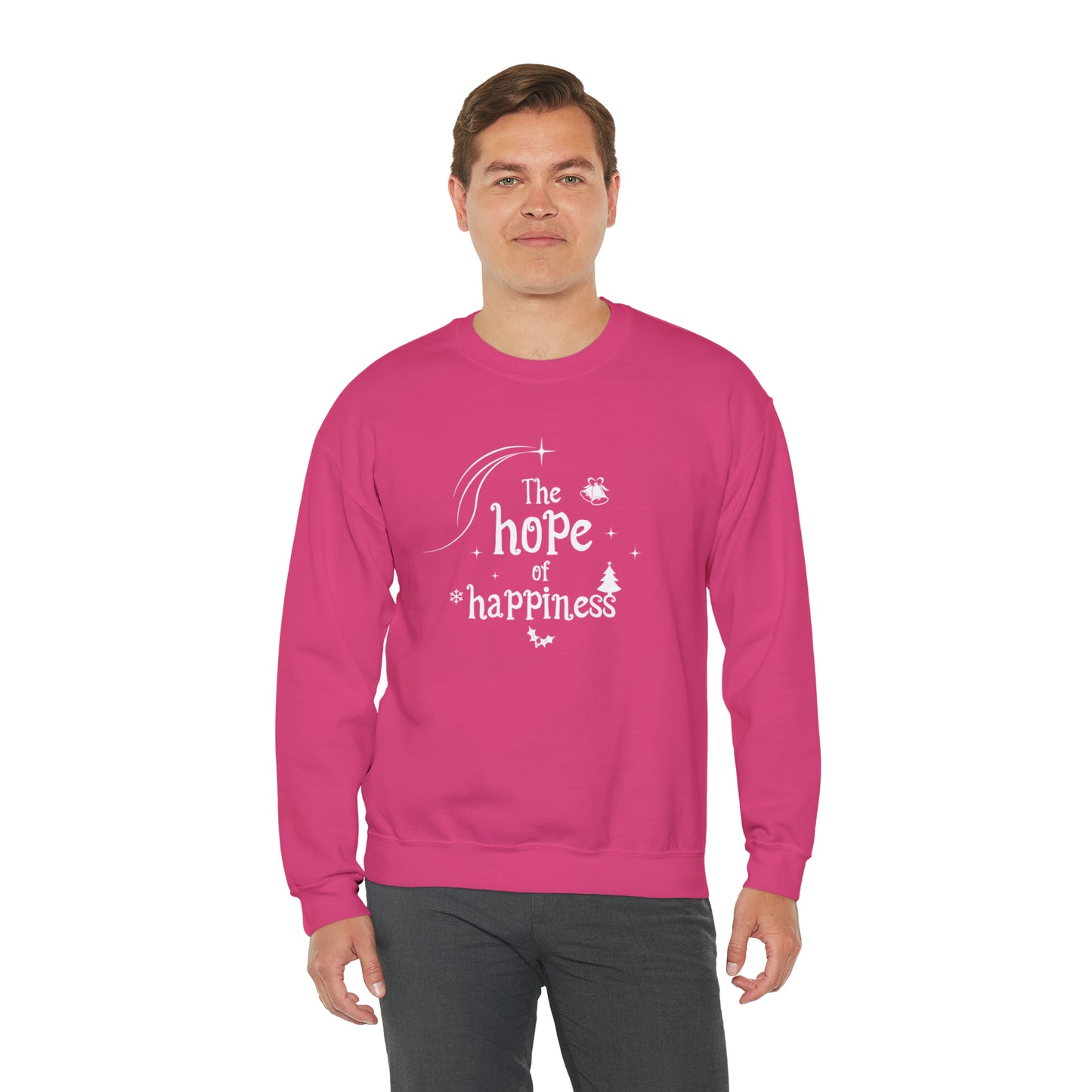 The Hope of Happiness Christmas Sweatshirt | Christmas Jumper | Unique Mens, Womens, Unisex Xmas Sweaters | Matching Christmas Jumpers