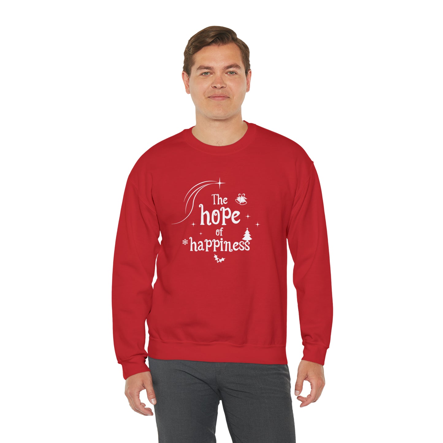 The Hope of Happiness Christmas Sweatshirt | Christmas Jumper | Unique Mens, Womens, Unisex Xmas Sweaters | Matching Christmas Jumpers