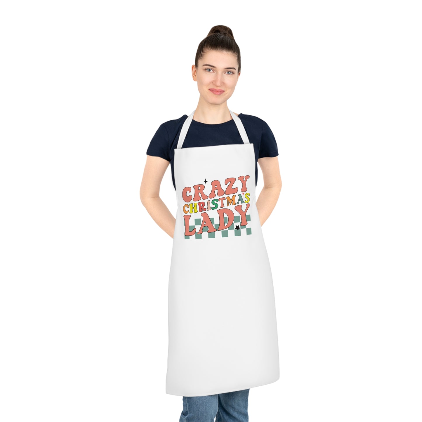 Crazy Christmas Lady Christmas Apron