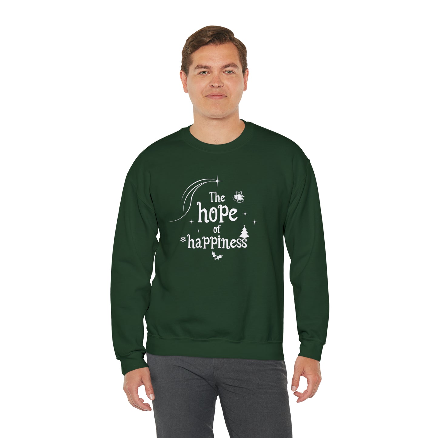 The Hope of Happiness Christmas Sweatshirt | Christmas Jumper | Unique Mens, Womens, Unisex Xmas Sweaters | Matching Christmas Jumpers