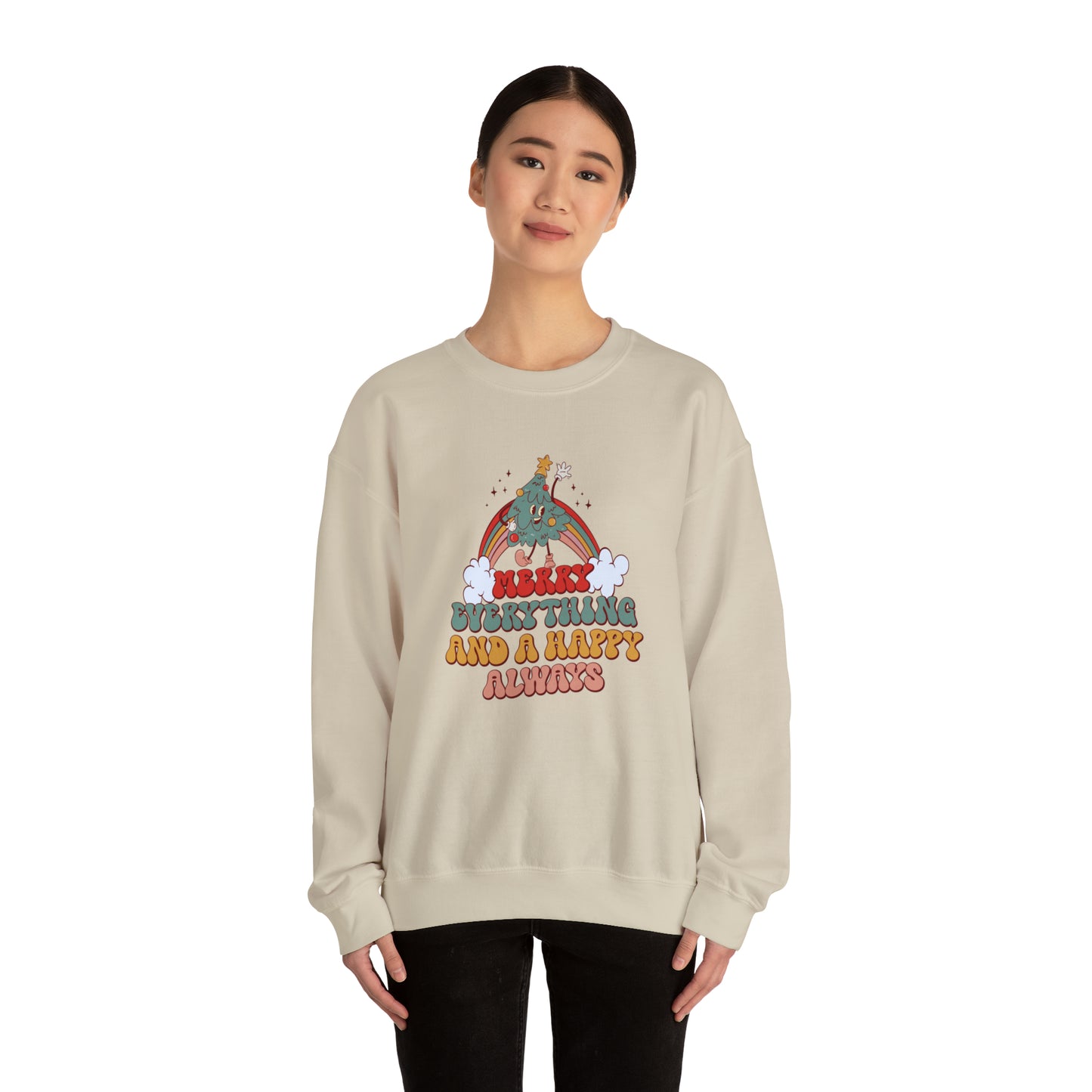 Merry Everything and a Happy Always Christmas Sweatshirt | Matching Christmas Jumpers | Xmas Gift | Christmas Sweater, Fun, Unique, Quirky