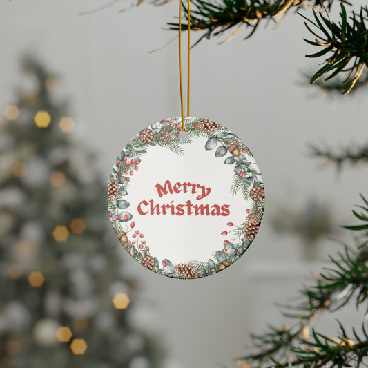 Merry Christmas Ceramic Ornament | Christmas Decoration | Christmas Gift | Secret Santa Gift | Christmas Eve Box