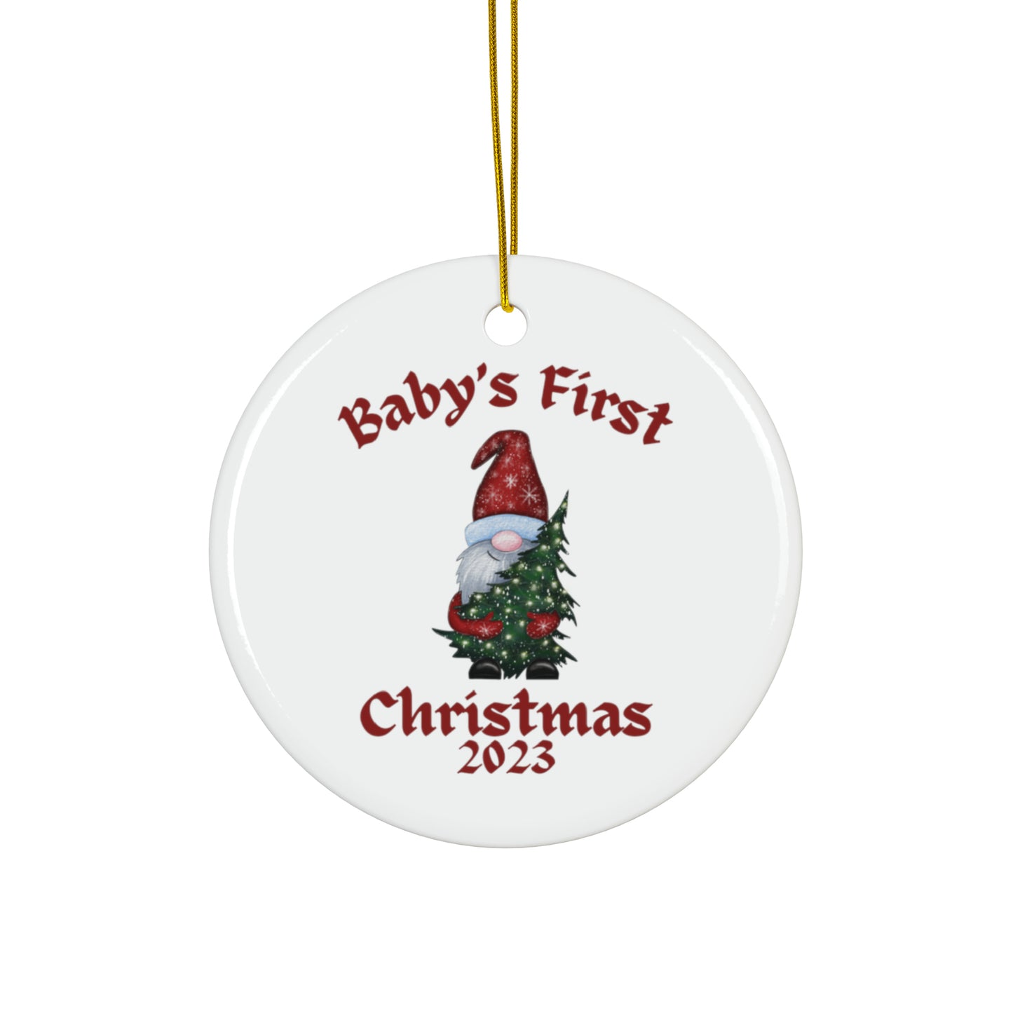 Baby's First Christmas Ceramic Ornament | Cute Christmas Decoration | Baby's First Christmas Gift