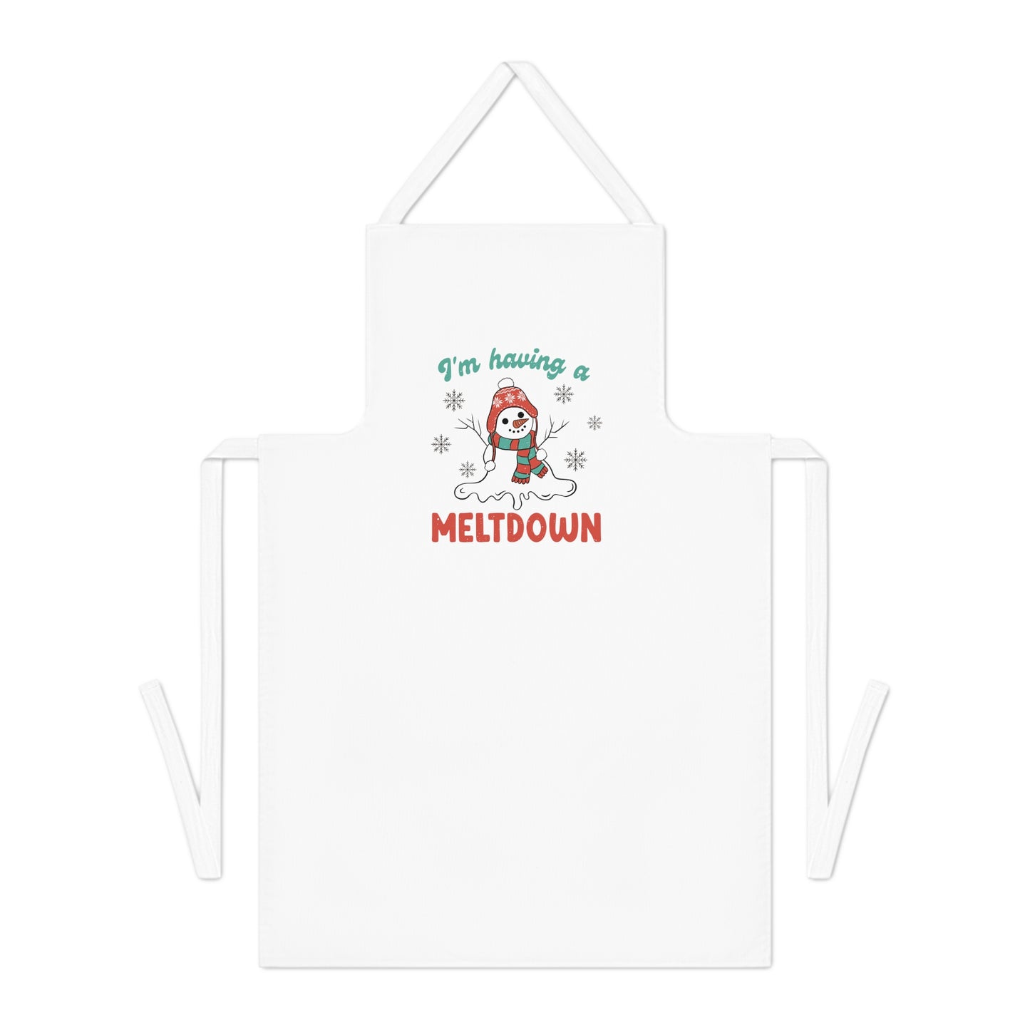 I'm Having a Meltdown Snowman Christmas Apron