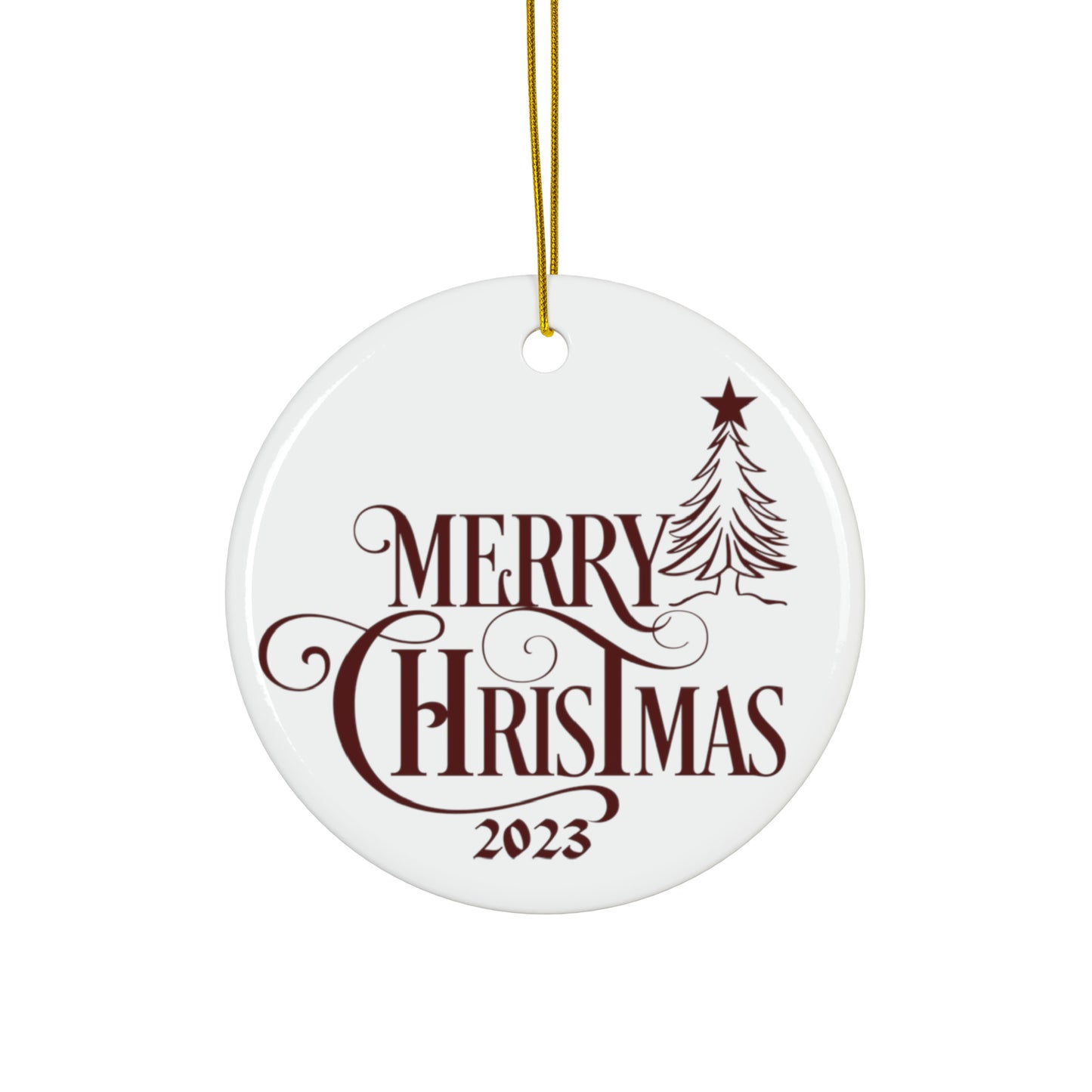 Merry Christmas Ceramic Ornament | Christmas Decoration | Christmas Gift | Secret Santa Gift | Christmas Eve Box
