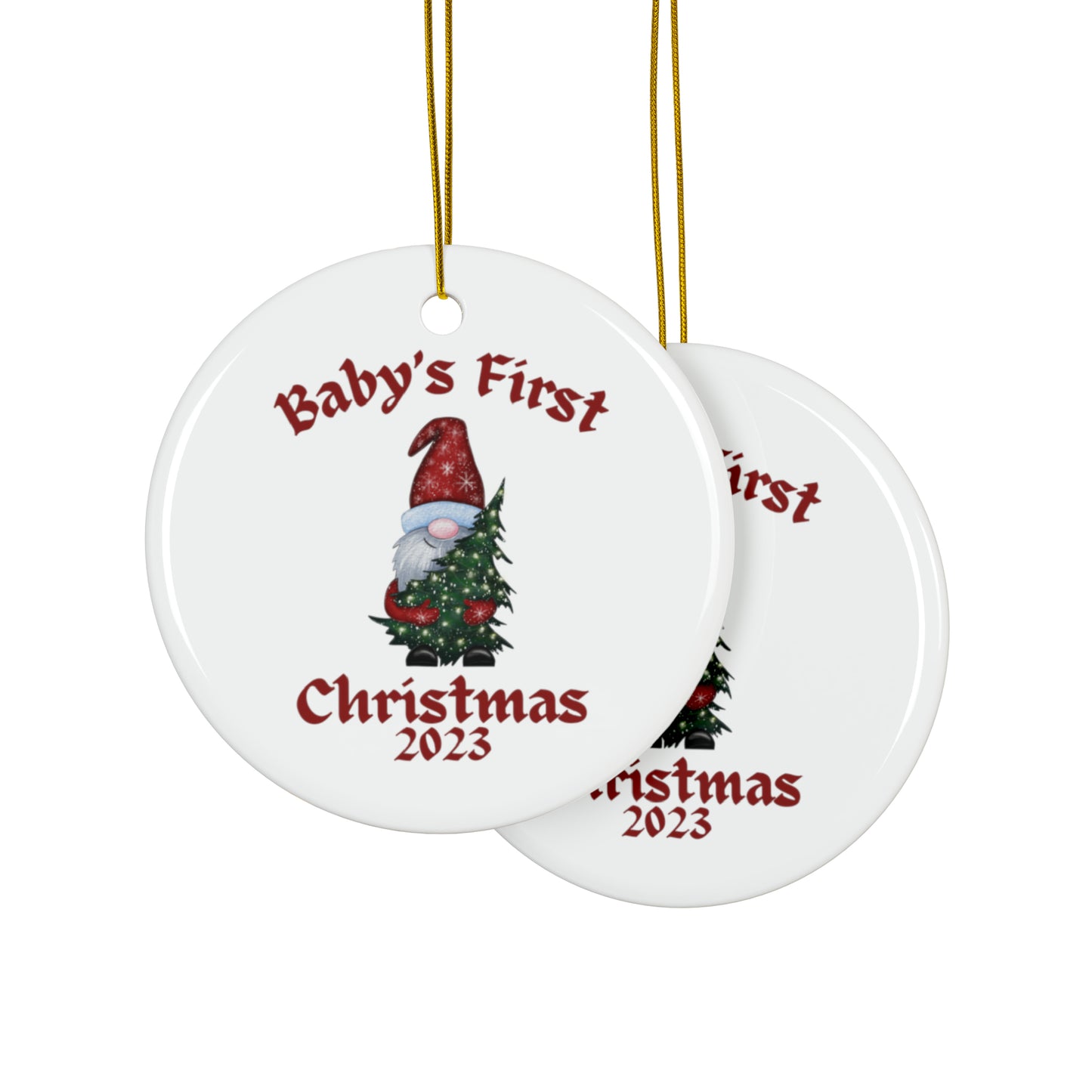 Baby's First Christmas Ceramic Ornament | Cute Christmas Decoration | Baby's First Christmas Gift