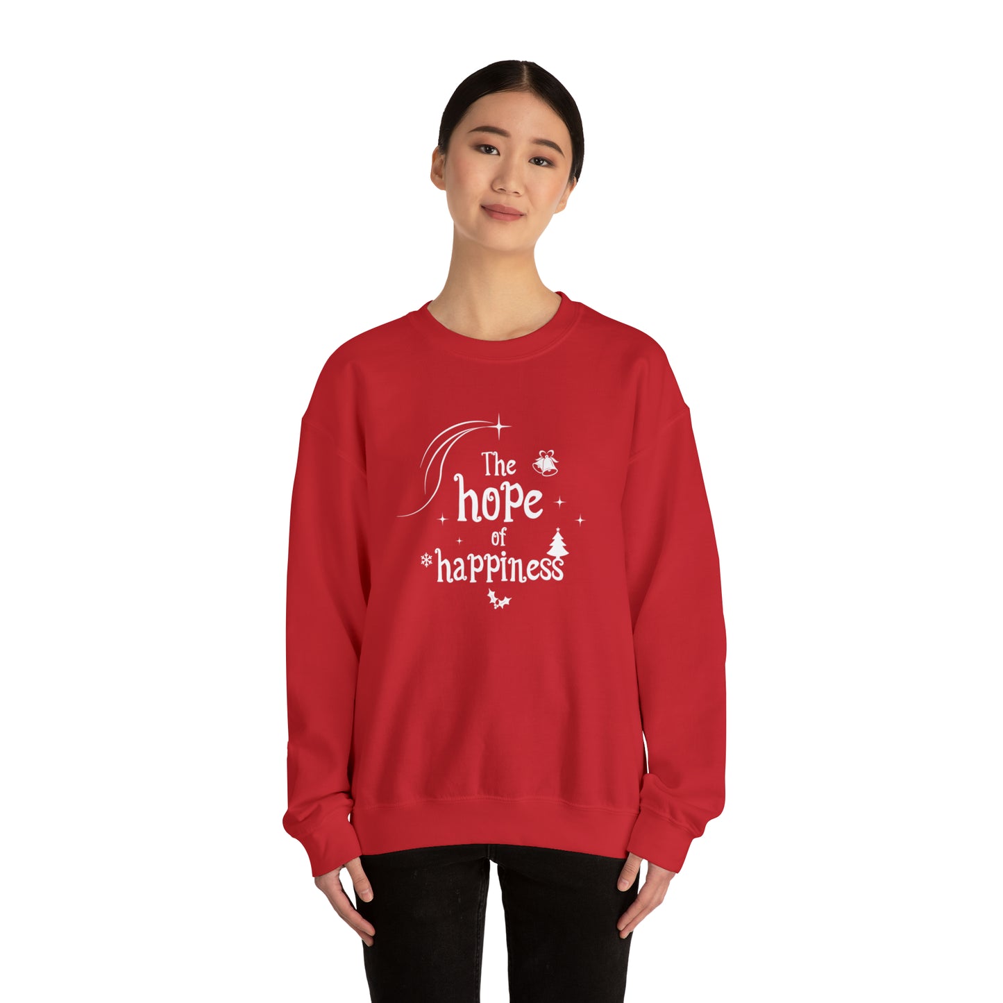 The Hope of Happiness Christmas Sweatshirt | Christmas Jumper | Unique Mens, Womens, Unisex Xmas Sweaters | Matching Christmas Jumpers