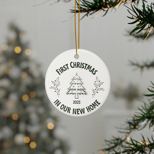 First Christmas in Our New Home Ceramic Ornament | Christmas Decoration | First Christmas in New Home 2023