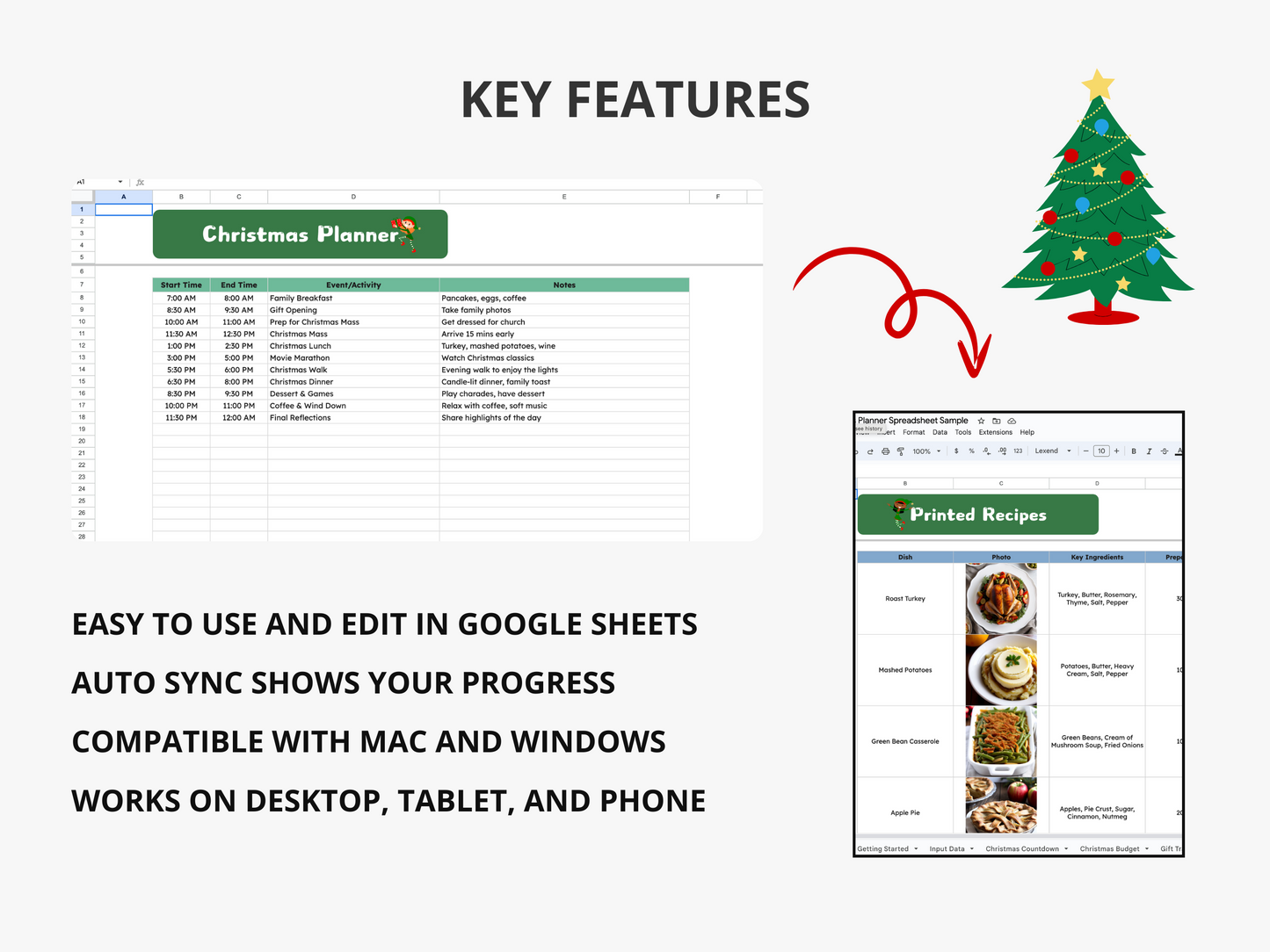 Christmas Planner Spreadsheet