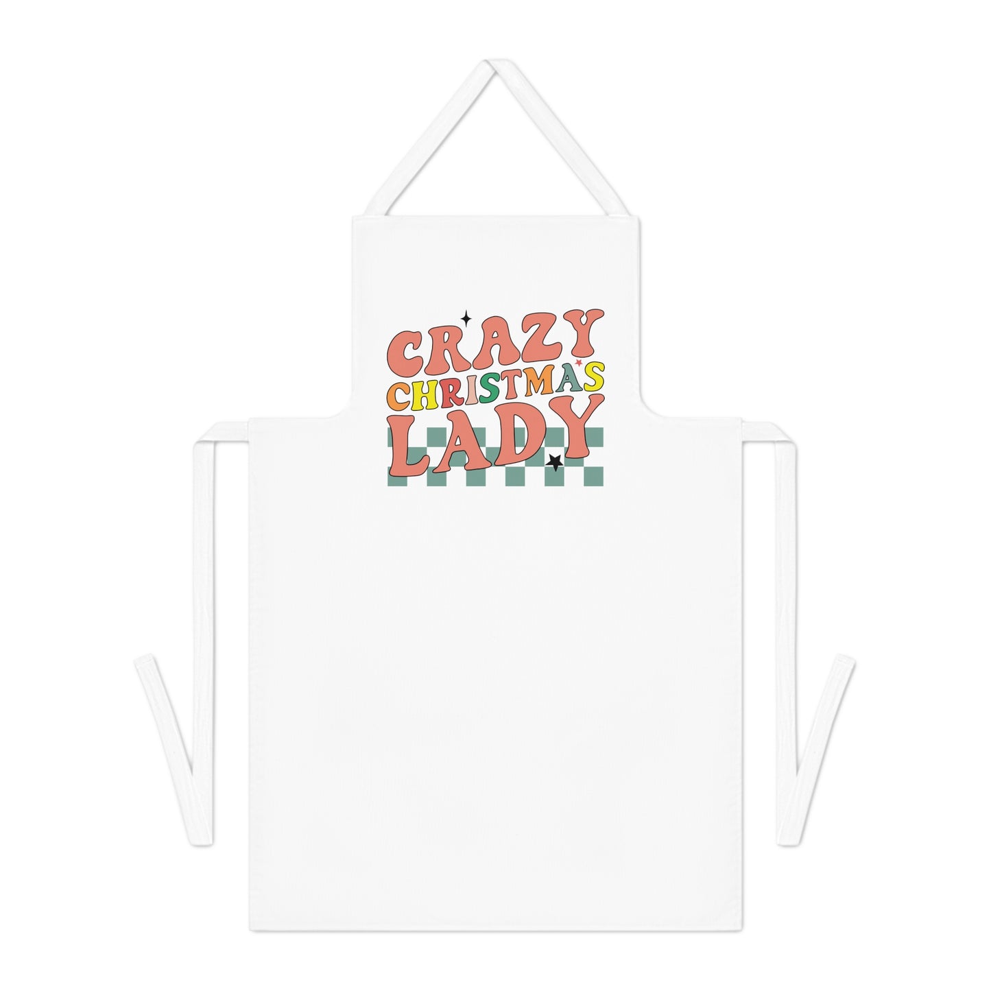 Crazy Christmas Lady Christmas Apron