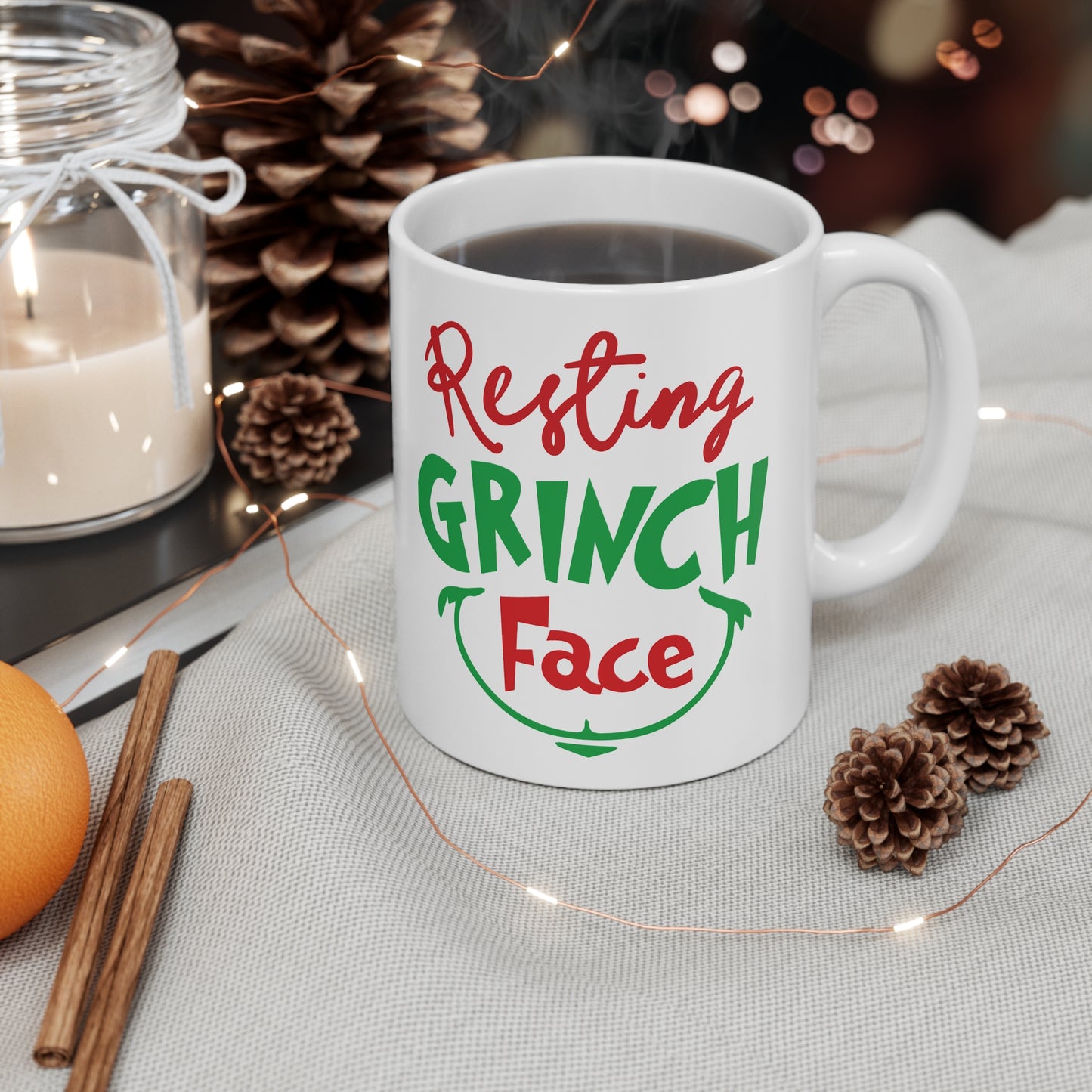 Resting Grinch Face - Christmas Mug