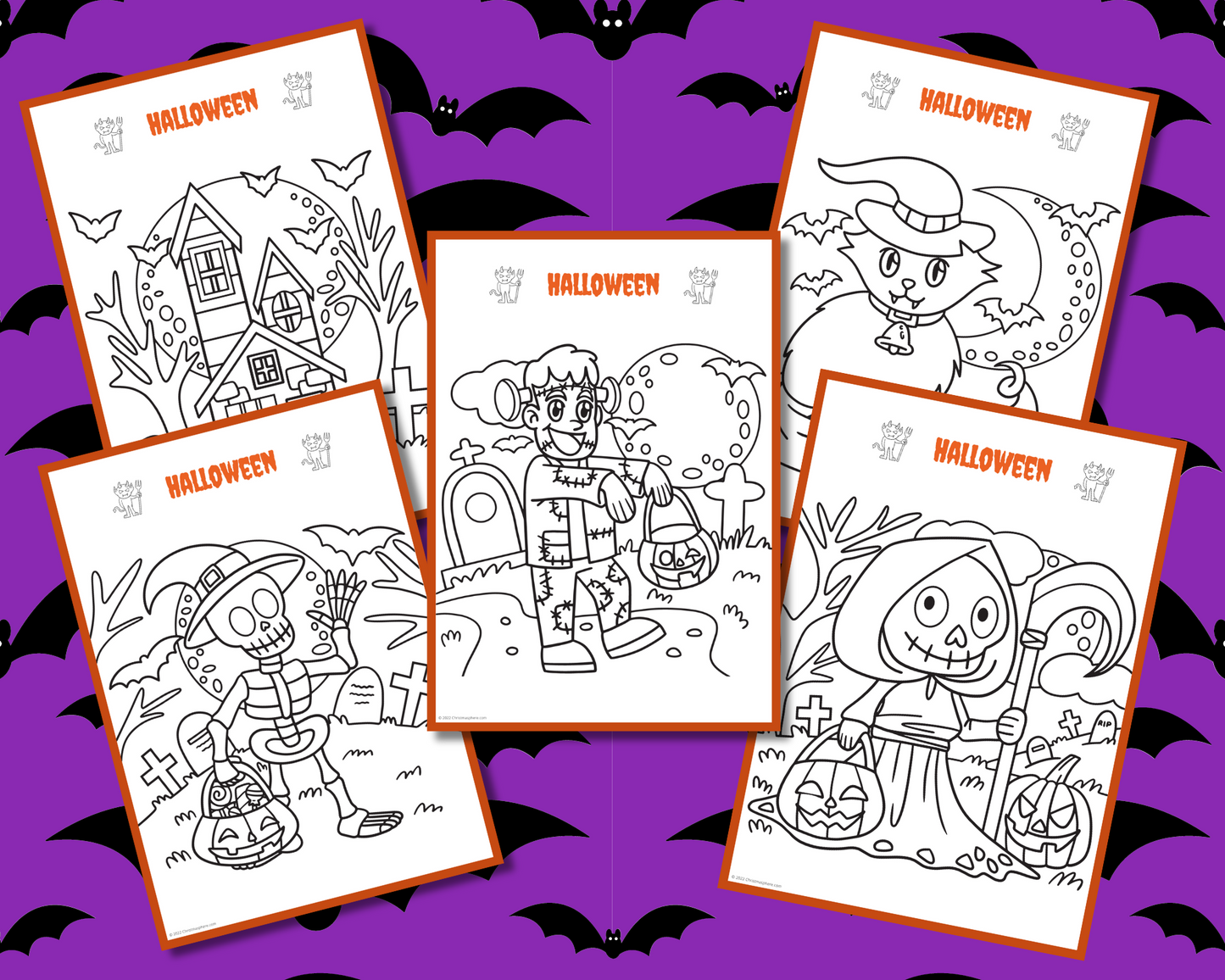 Halloween Colouring Pages for Kids