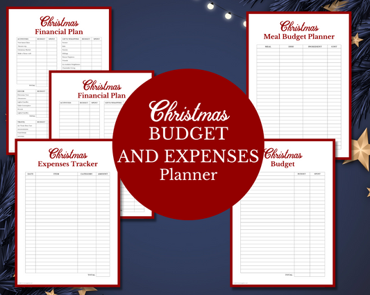 Christmas BUDGET AND EXPENSES Planner