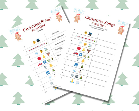 Christmas Songs Emoji Quiz for Kids